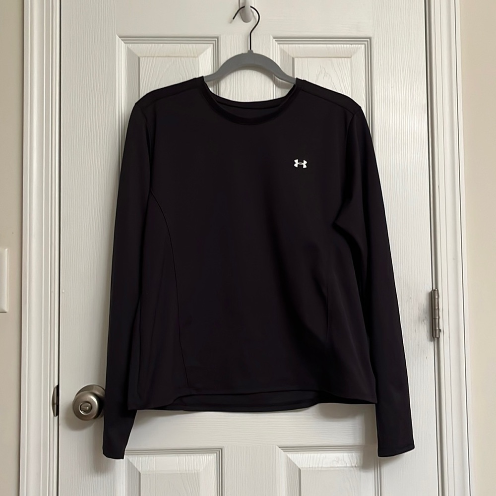 Under Armour Black Long Sleeve Light Compression Polyester Shirt Size XL